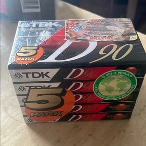 Vintage 5-Pack Blank Cassette Tapes